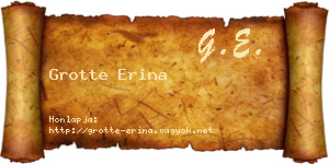 Grotte Erina névjegykártya